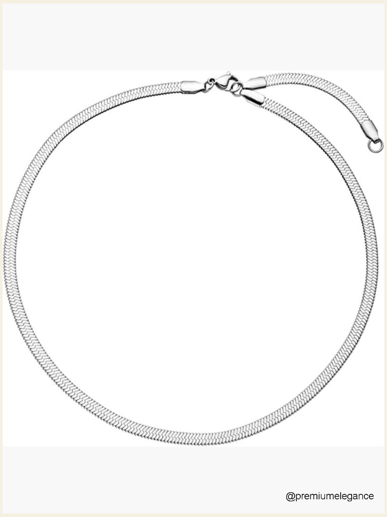14-16 Inch Adjustable Choker Necklace Stainless Steel Waterproof